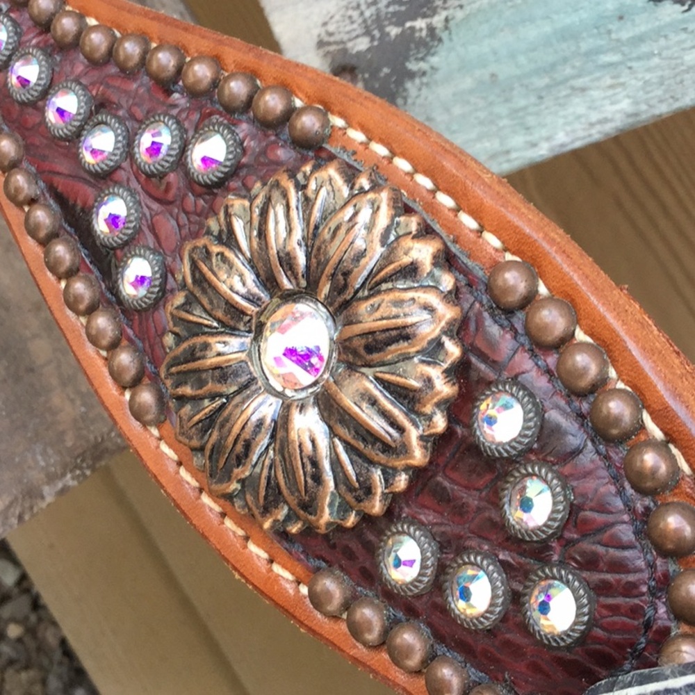 Heritage brand tack set rodeo queen barrel racing cowgirl horse show rhinestone - Picture 3 of 15